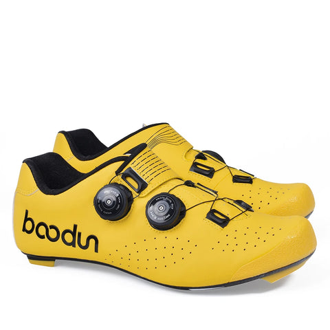 Chaussures de cyclisme professionnelles pour hommes – route et course | Respirantes et légères en fibre de carbone | Système de laçage rapide pour la vitesse et le confort