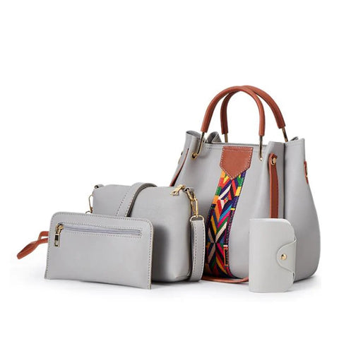 Buy Trending Pu Leather Large Ladies Purse And Handbags Custom Logo Women Tote Hand Bags Set online at Fashionner.