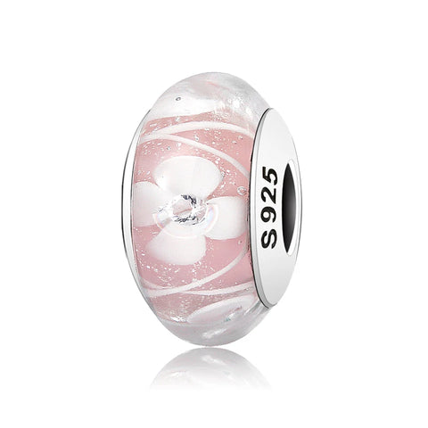 Buy Real 925 Sterling Silver Navy Blue Murano Glass Beads With Ripple Charms For Bracelet Women Jewelry Making online at Fashionner.