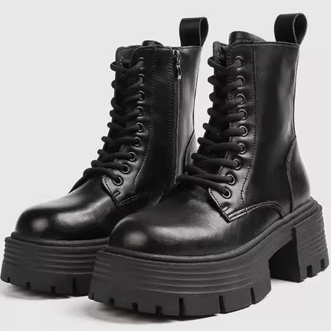 Buy Custom Logo Martin Boots Women Shoes New Styles Low Heels Fashion Designer Motorcycle Boots online at Fashionner.