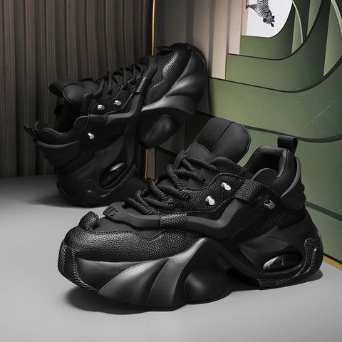 Buy Custom Logo Casual Chunky Platform Sneakers Height Increasing Fashion Designer Shoes Men online at Fashionner.