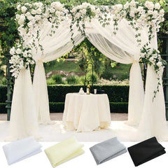 10m X 48cm Wedding Decoration Organza Crystal Sheer DIY Wedding Flowers Arch Tulle Roll Backdrop Hanging Decor Party Supplies