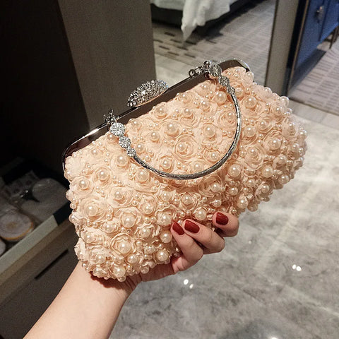Buy New Trendy Girls Party Hand Bag For Ladies Evening Pearl Handbags Women Luxury Purses online at Fashionner.