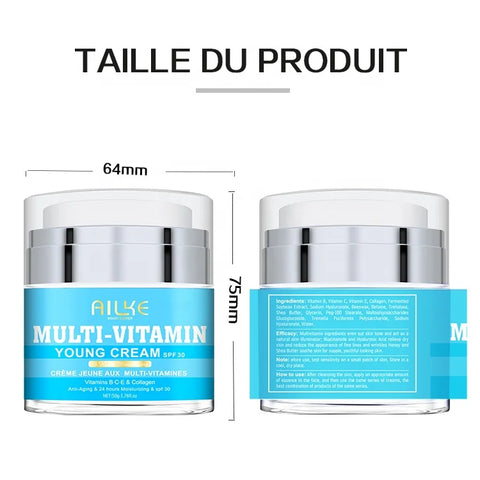 Ailke Customized in 7 Days Instant Fast Day and Night Vitamin C Whitening Face Cream for Dark Skin