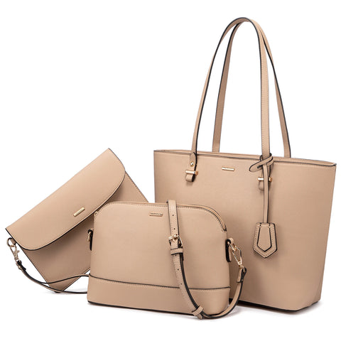 Buy Lovevook Wholesale Custom Logo Design Elegance 3 Pieces Ladies Hand Bag Big Tote Shoulder Bags Women Handbags Set online at Fashionner.
