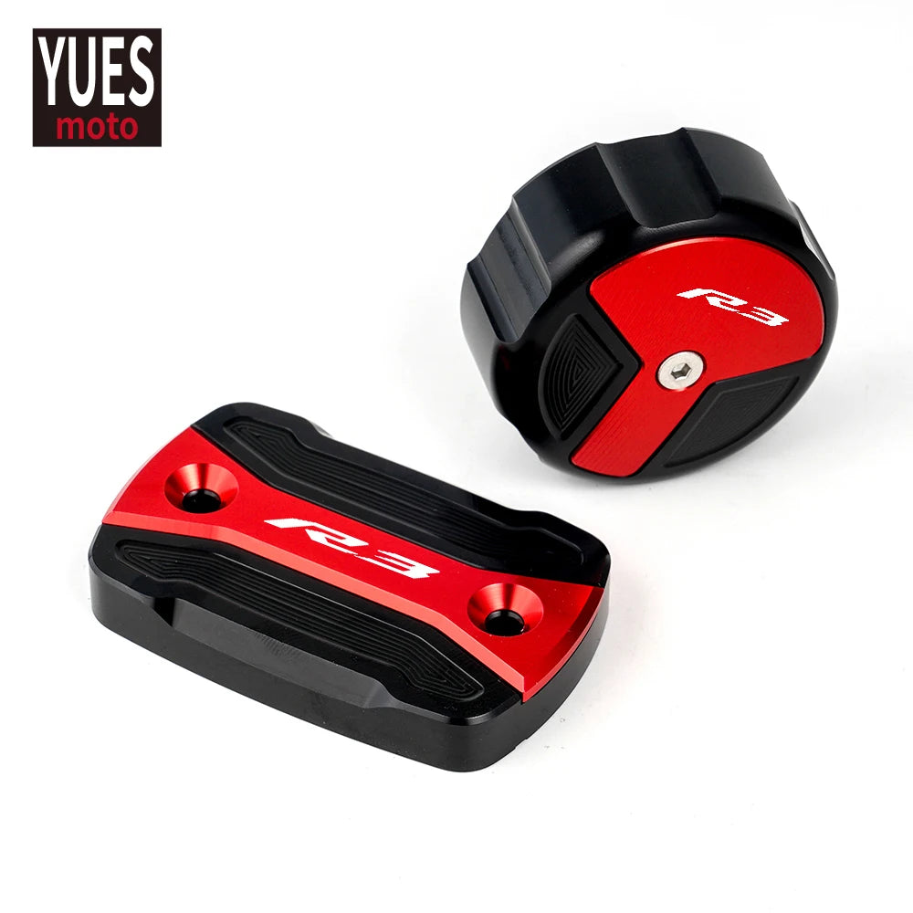 Motorcycle Accessories Flash Deals Front&Rear brake Fluid Cylinder Master Reservoir Cover Cap Fits For YAMAHA YZF R3 2015-2021 - Fashionner
