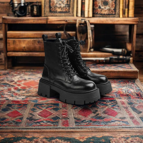 Buy Custom Logo Martin Boots Women Shoes New Styles Low Heels Fashion Designer Motorcycle Boots online at Fashionner.