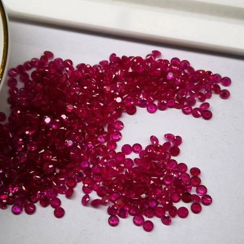 Buy Sgarit Jewelry Burma Ruby Loose Gemstone 2.2Mm 2.8Mm Small Size Round Cut Nautral Ruby For Custom Jewellery Ruby Stone online at Fashionner.