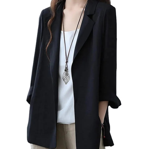 Buy New Arrivals Fashion Leisure Women Chiffon Blazer Formal Ladies White Colors Suit Jackets Black Blazer For Women online at Fashionner.