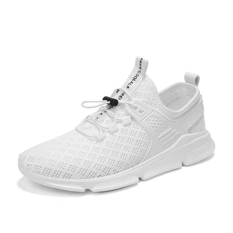 Buy Men'S Shoes Summer Breathable Hollow Mesh Shoes Flying Woven Sneakers Men'S Trend Large Size White Golf Shoes online at Fashionner.