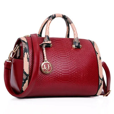 Buy Sling Bag Handbag Large Capacity Women Hand Bag Snake Leather Boston Handbag For Women Women'S Tote Bags online at Fashionner.