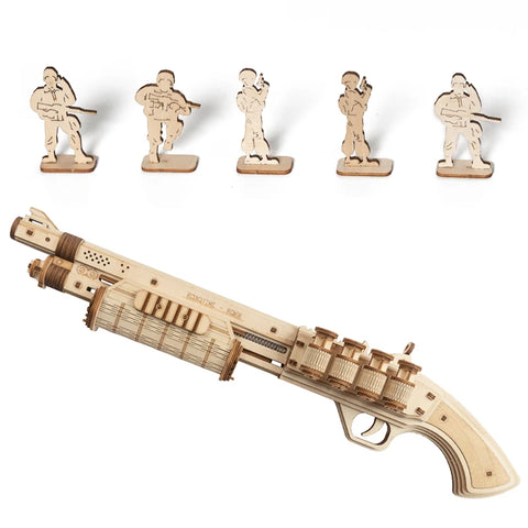 Buy Cpc Certificated Robotime Rokr Wood Craft Lq501 Terminator M870 Gun Jigsaw 3D Handmade Assembled Wooden Puzzle For online at Fashionner.