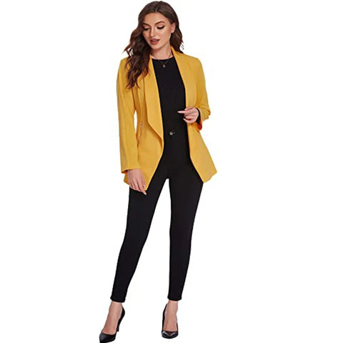 Buy Wholesale Spring Fashion Long Sleeve Leisure Blazer For Women Ladies Zipper Pockets Suit Jackets High Quality Blazer Women online at Fashionner.
