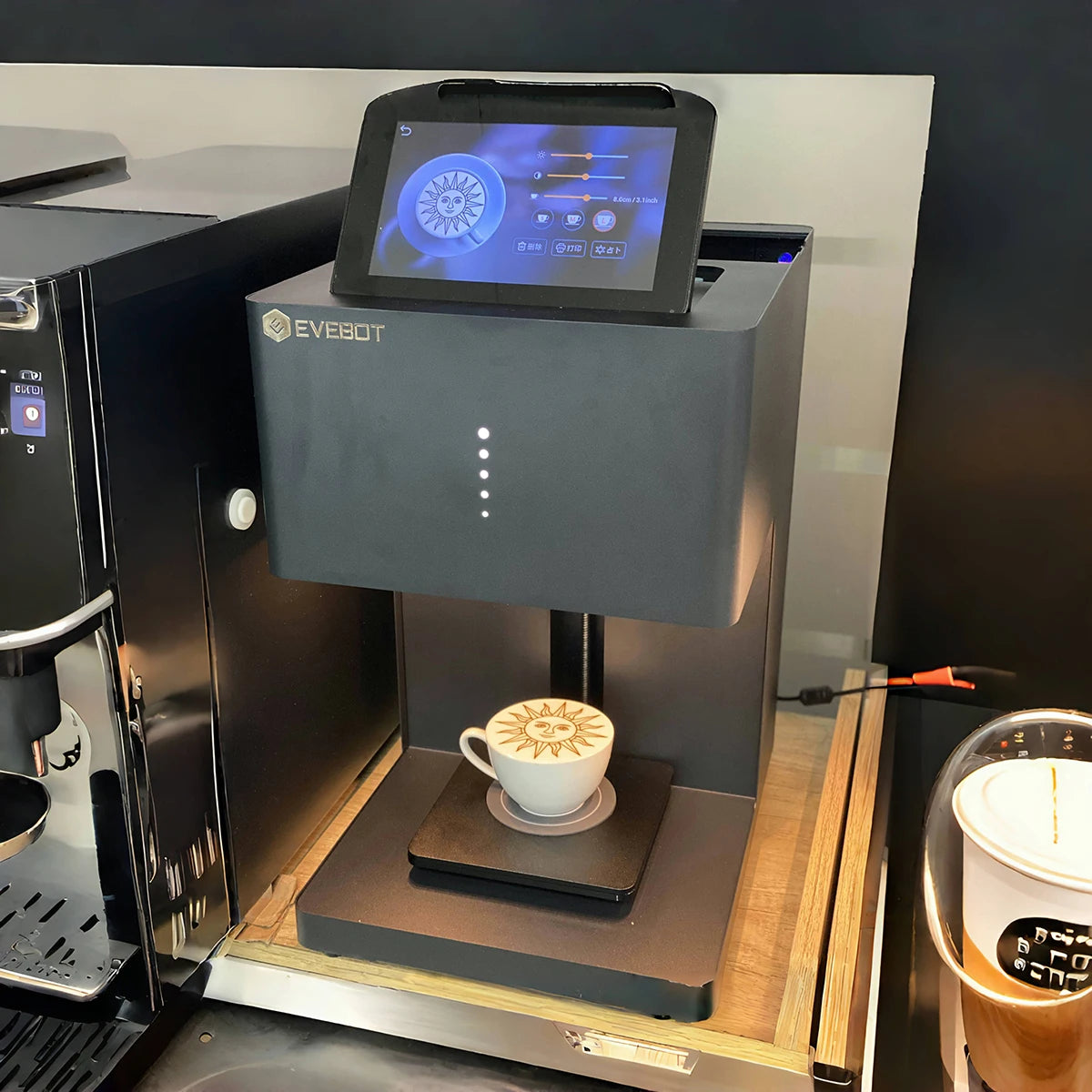 Digital Inkjet Edible Food Printing Machine Latte Art Coffee Printer Print On Cookies Coffee Bread Macarons For Restaurant Cafes