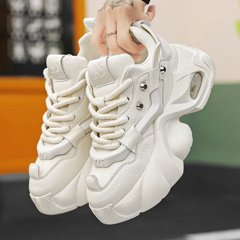 Buy Custom Logo Casual Chunky Platform Sneakers Height Increasing Fashion Designer Shoes Men online at Fashionner.