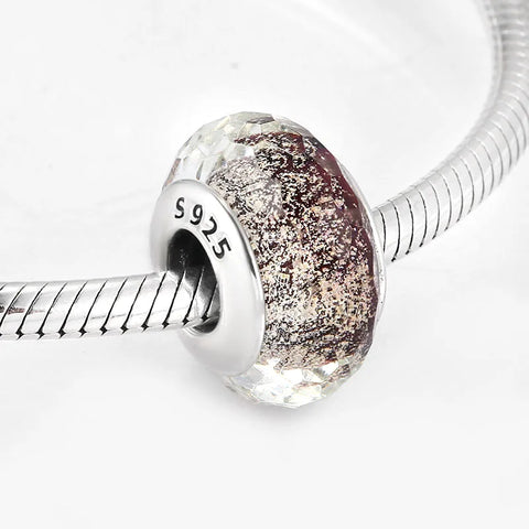 Buy Real 925 Sterling Silver Navy Blue Murano Glass Beads With Ripple Charms For Bracelet Women Jewelry Making online at Fashionner.