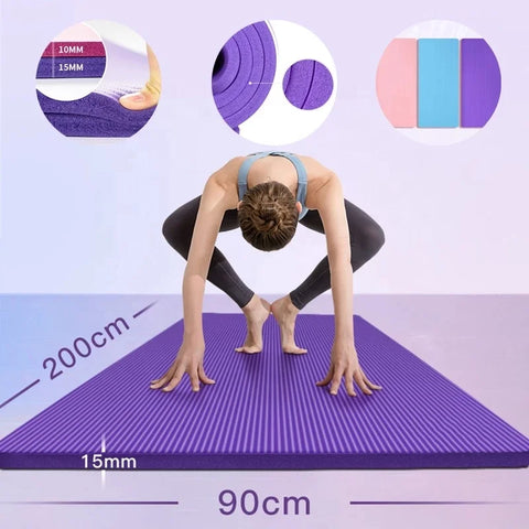 Tapis de yoga de gym de 10 mm d'épaisseur, antidérapant, de haute qualité, écologique, pour le sport et le fitness, prix de gros, sur mesure