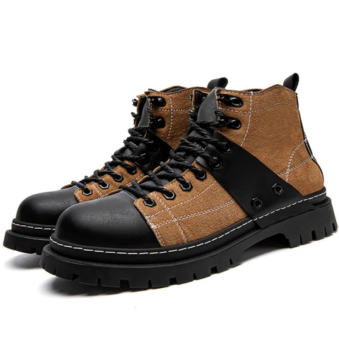 Buy Custom Logo Outdoor Martin Boots Men Waterproof Non-Slip Climbing Hiking Boots online at Fashionner.