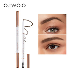 1pc Ultra Slim Triangle Eyebrow Pencil Waterproof Smudge Eyebrows Pen Tattoo Cosmetics Dark Brown Grey Color - Fashionner