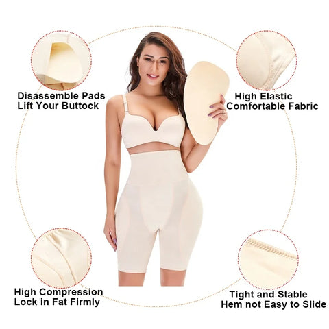 Buy High Waist Control Panties Body Shaper Tummy Control Padded Butt Lifter Women Lady Faked Butt Padded Panties online at Fashionner.
