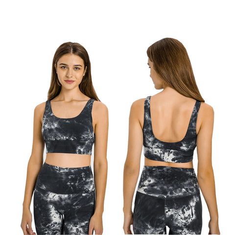 Buy New Backless Top Tie Dye Fitness Yoga Wear Ropa Deportiva Mujer Gym Clothes Women Yoga Sports Bra online at Fashionner.