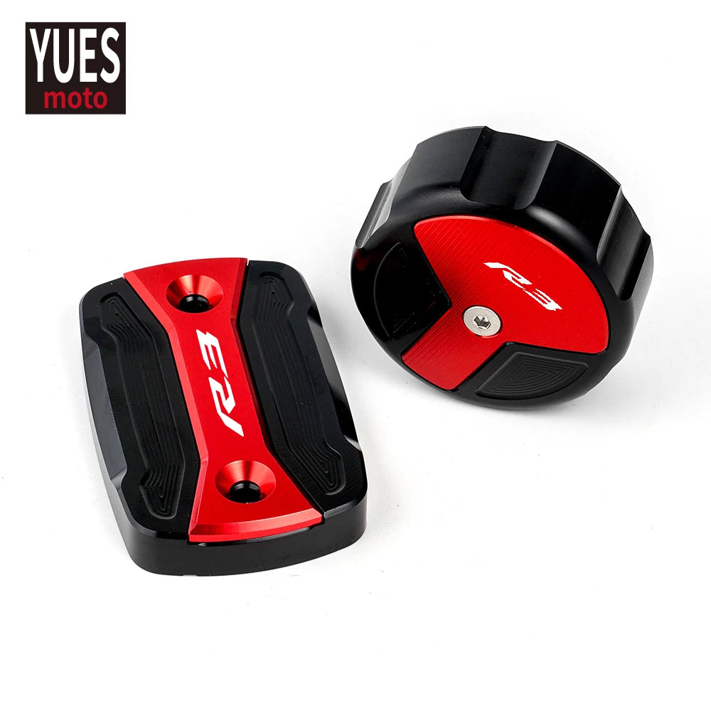 Motorcycle Accessories Flash Deals Front&Rear brake Fluid Cylinder Master Reservoir Cover Cap Fits For YAMAHA YZF R3 2015-2021 - Fashionner