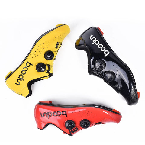 Chaussures de cyclisme professionnelles pour hommes – route et course | Respirantes et légères en fibre de carbone | Système de laçage rapide pour la vitesse et le confort