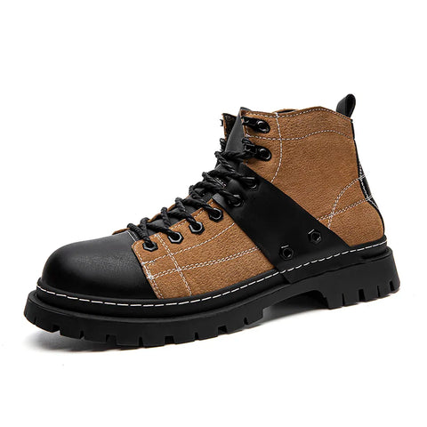 Buy Custom Logo Outdoor Martin Boots Men Waterproof Non-Slip Climbing Hiking Boots online at Fashionner.