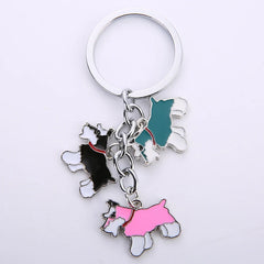 Gifts Keychains Drop Shipping DIY Pet Key Chain Metal Key Ring Wholesale Gift Schnauzer Keychains Woman Keys Dogs Tag Key Charm Cheap - Fashionner