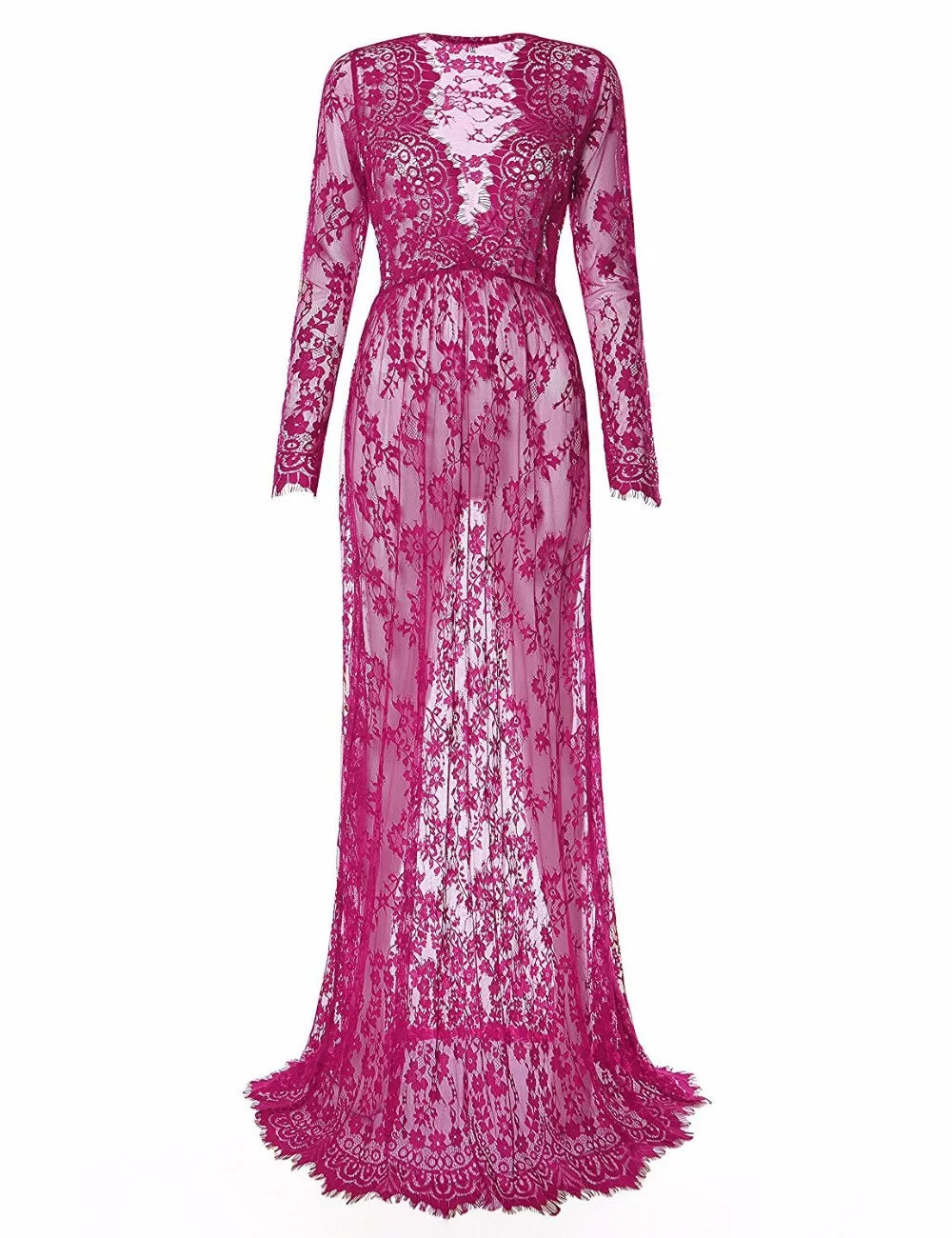 Fashion Maternity Photography Props Maxi Maternity Gown Lace Maternity Dress Fancy Shooting Photo Summer Pregnant Dress Plus - Fashionner