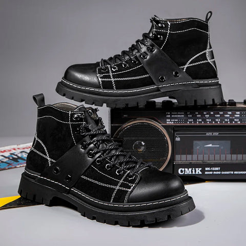 Buy Custom Logo Outdoor Martin Boots Men Waterproof Non-Slip Climbing Hiking Boots online at Fashionner.