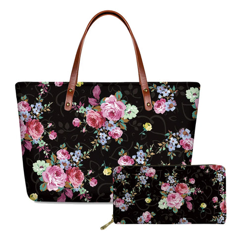 Buy Elegant Polynesian Tribal Hawaii Flower Design Brand Handbags And Long Purse Colorful Zipper Ladies Tote Bag Large Shoulder Bags online at Fashionner.