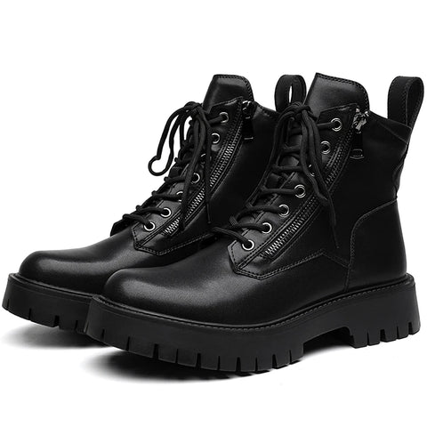 Buy Custom Logo High Quality Men'S Ankle Motorcycle Boots Shoes Fashion Design Martin Boots online at Fashionner.
