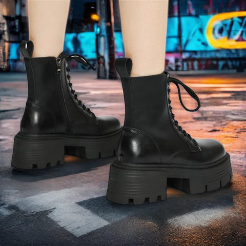 Buy Custom Logo Martin Boots Women Shoes New Styles Low Heels Fashion Designer Motorcycle Boots online at Fashionner.
