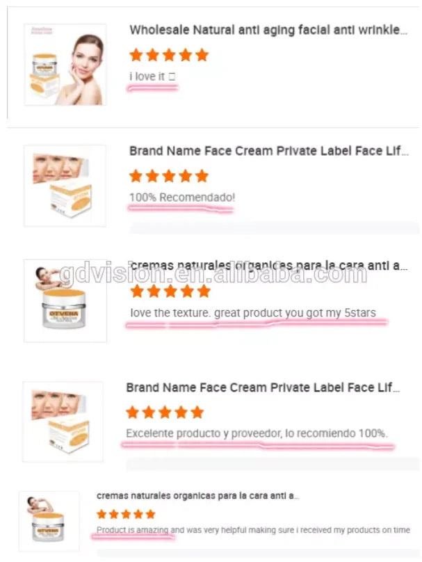 OTVENA Instant Face Lift Cream - Anti-Wrinkle and Skin Tightening Formula for Youthful Appearance