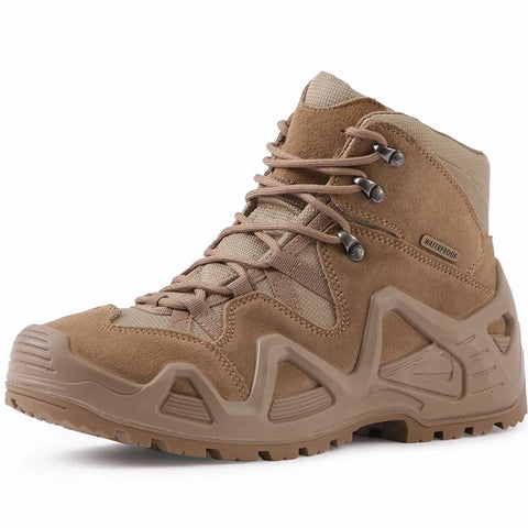 Buy Custom Logo Climbing Shoes Waterproof Boots Rubber Sole Top Quality Men Hiking Boots online at Fashionner.