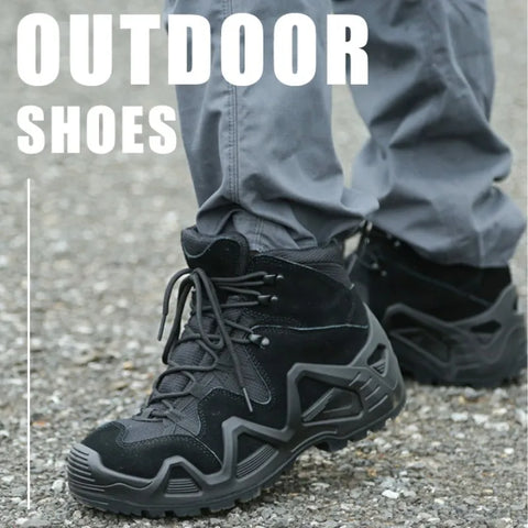 Buy Custom Logo Climbing Shoes Waterproof Boots Rubber Sole Top Quality Men Hiking Boots online at Fashionner.