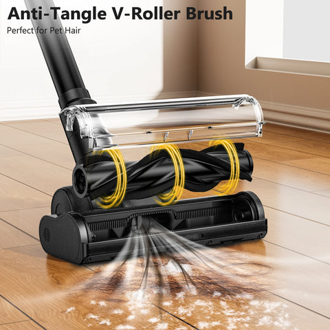 500W 46KPA Cordless Handheld Vacuum Cleaner 55 Mins Runtime Self-Standing Wall Mount Charging Pet Hair US Local Stock Car Dry