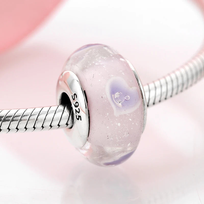Buy Real 925 Sterling Silver Navy Blue Murano Glass Beads With Ripple Charms For Bracelet Women Jewelry Making online at Fashionner.