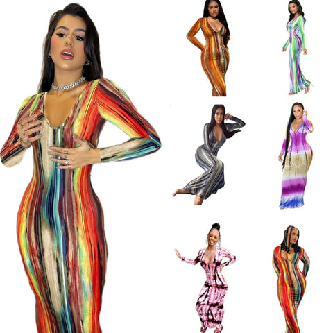 Buy Fall Women Clothes Sundress Womens Design Fashion Super Stretch Maxi Dress Ladies Sexy Plus Size Women Clothing online at Fashionner.