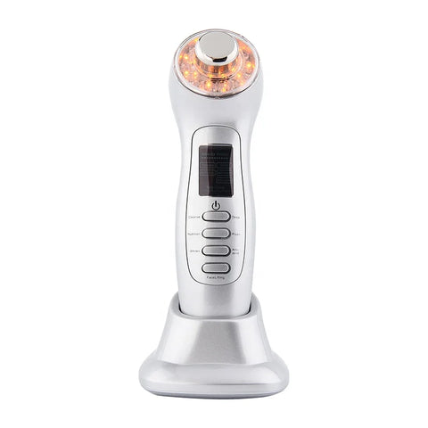 Buy Hot Selling Ultrasonic Ems Facial Massager Rf Face Lifting Machine Pink Red White Led Light Technology Steel Stainless Skin online at Fashionner.