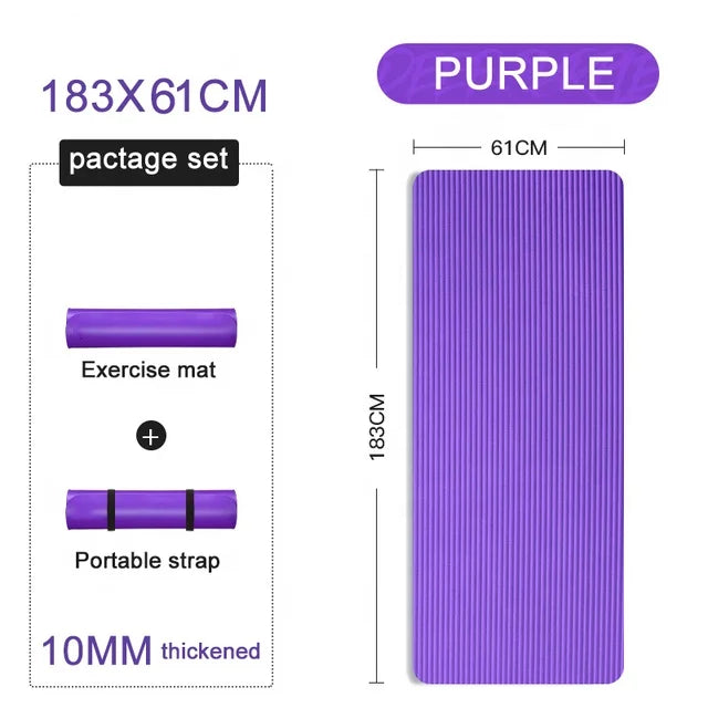 Wholesale Price Custom Non-slip Fitness High Quality Eco Friendly Anti-skid Sports Fitness Mat 10mm Thick Gym Yoga Mat