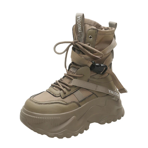 Buy Custom Logo Winter New Red Platform Boots Women Shoes Fashion Designer Motorcycle Boots For Ladies online at Fashionner.