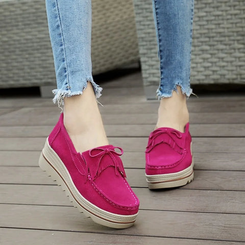 Buy Spring Women Flats Shoes Woman Platform Walking Flats Sneakers Women Suede Ladies Loafers Moccasins Casual Shoes online at Fashionner.