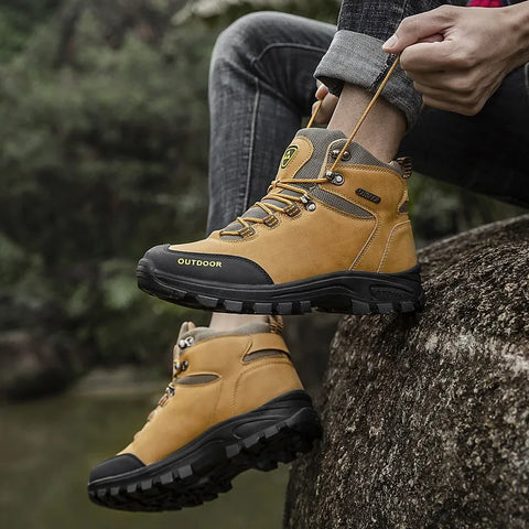 Buy High Top Outdoor Men Sport Size 39-46 Fall Winter Hiking Shoes online at Fashionner.