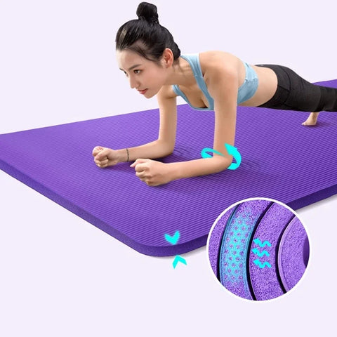 Tapis de yoga de gym de 10 mm d'épaisseur, antidérapant, de haute qualité, écologique, pour le sport et le fitness, prix de gros, sur mesure