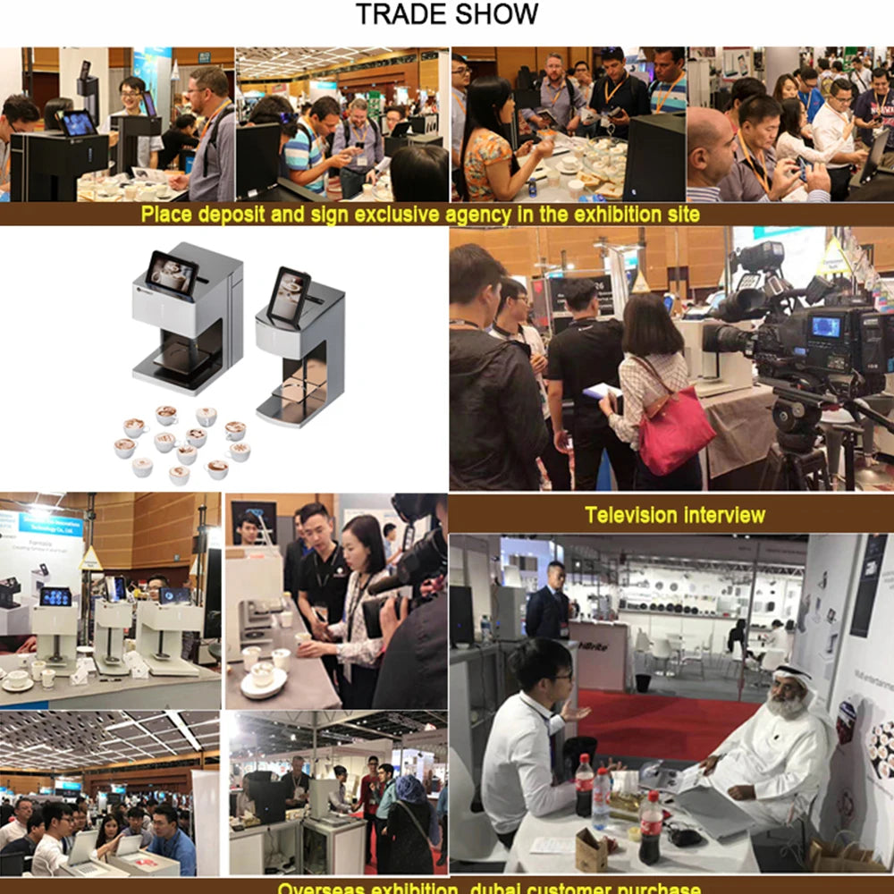 Digital Inkjet Edible Food Printing Machine Latte Art Coffee Printer Print On Cookies Coffee Bread Macarons For Restaurant Cafes