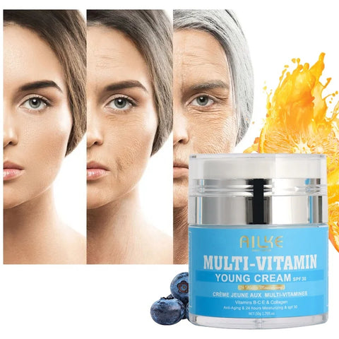 Ailke Customized in 7 Days Instant Fast Day and Night Vitamin C Whitening Face Cream for Dark Skin