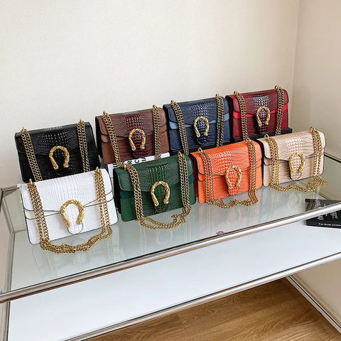 Buy Girls Crocodile Pattern Purses Bag Famous Brand Fashion Bags Women Luxury Underarm Purse Handbags online at Fashionner.