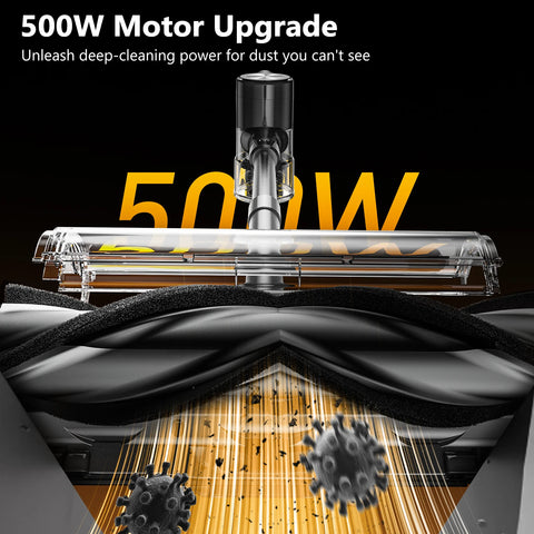 500W 46KPA Cordless Handheld Vacuum Cleaner 55 Mins Runtime Self-Standing Wall Mount Charging Pet Hair US Local Stock Car Dry